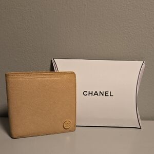 CHANEL Vintage Leather Wallet Beige/Cream